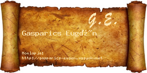 Gasparics Eugén névjegykártya
